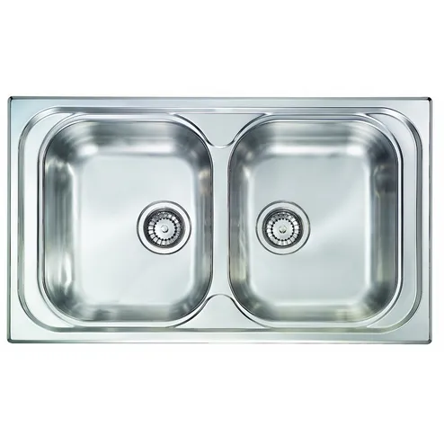 Kjøkkenvask Atlantic 2 kummer stål 