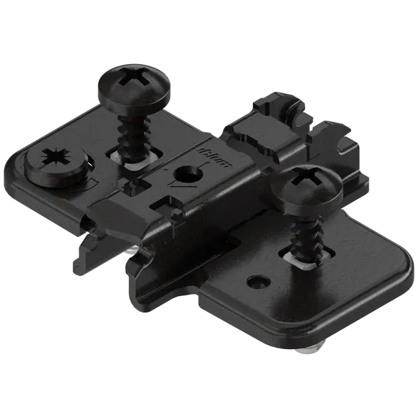 Monteringsplate Blum H3 37mm Dübel M/Exenter Høydejustering Svart Onyx