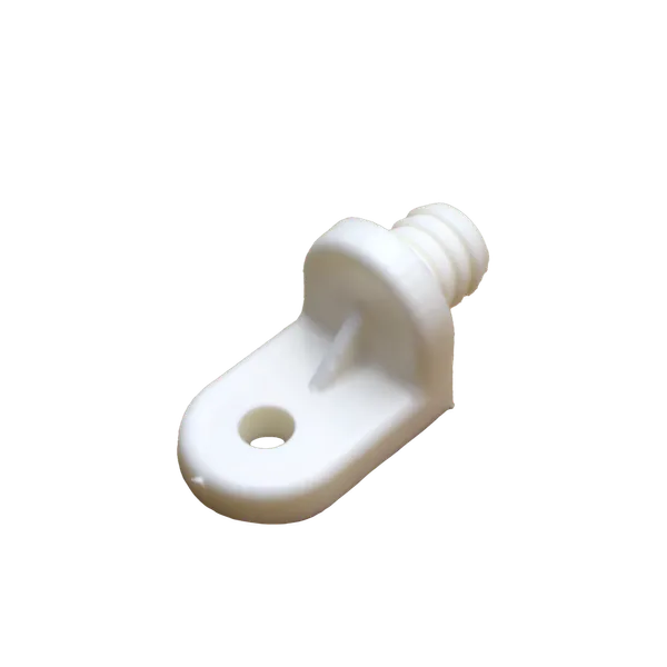 Vinkel 15x21mm Dübel 8,2mm 1 Hull Hvit