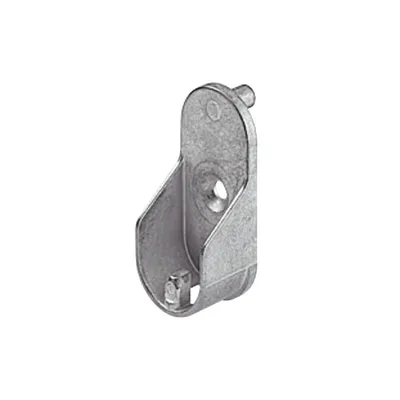 Garderoberrørholder Oval 30x15mm Krom