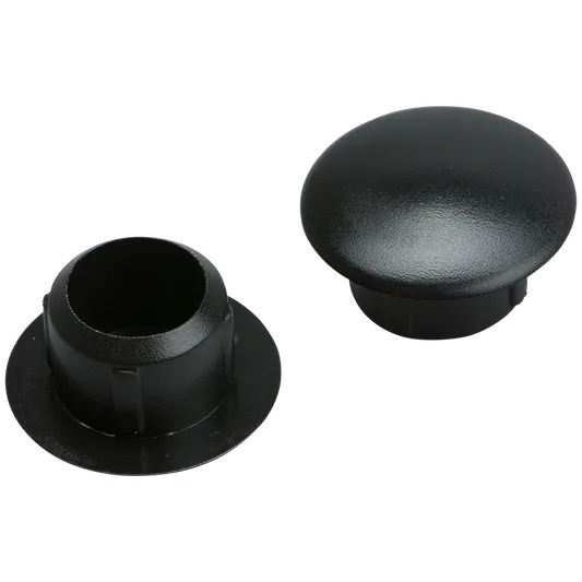 Dekkappe Plast Ø15mm Tapp-6,5mm Sort