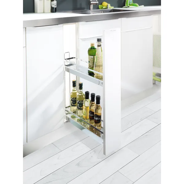 Uttrekk Kesseböhmer 150mm m/2 hyller krom