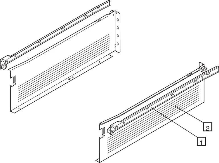 Metabox Blum Høyde H 150mm Hvit