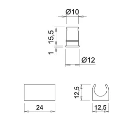 Sensor IR-1 F03 Clud/Mini Poly Svart