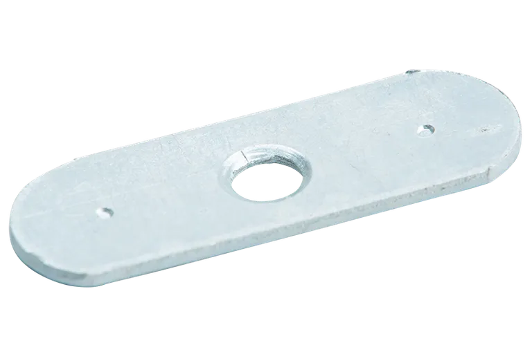 Låseblikk lang 35x12x1,25mm Ø4,5mm stål 