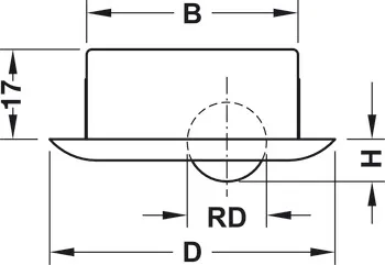 Møbelhjul Ø64mm 50kg Sort 