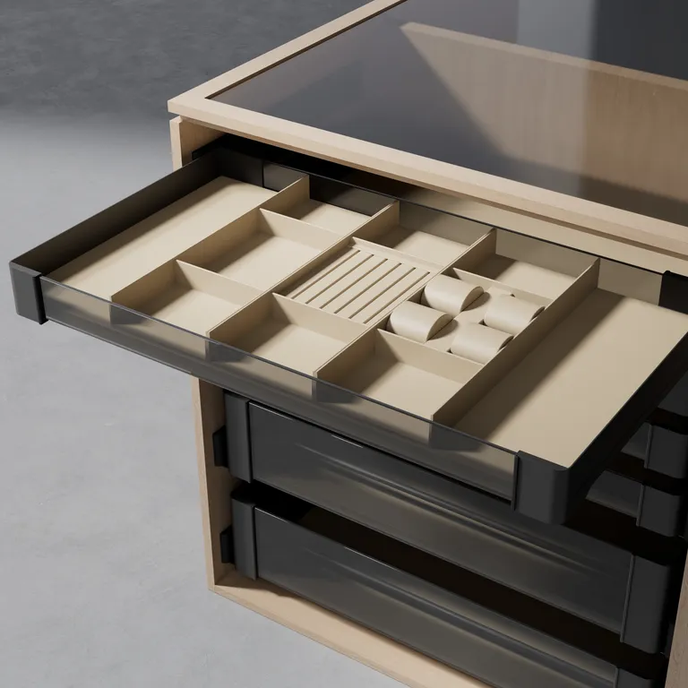 Skuff Kesseböhmer Conero H72mm sort komplett