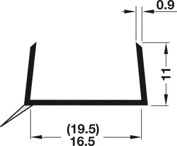 Tettningsprofil For 16mm Sokkel Transparent