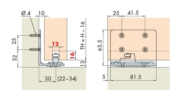 Veggbrakett Hawa Porta For Bunnstyring