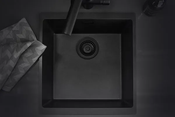 Kjøkkenvask Stala Essent 1 kum plan & underlim sort komposit