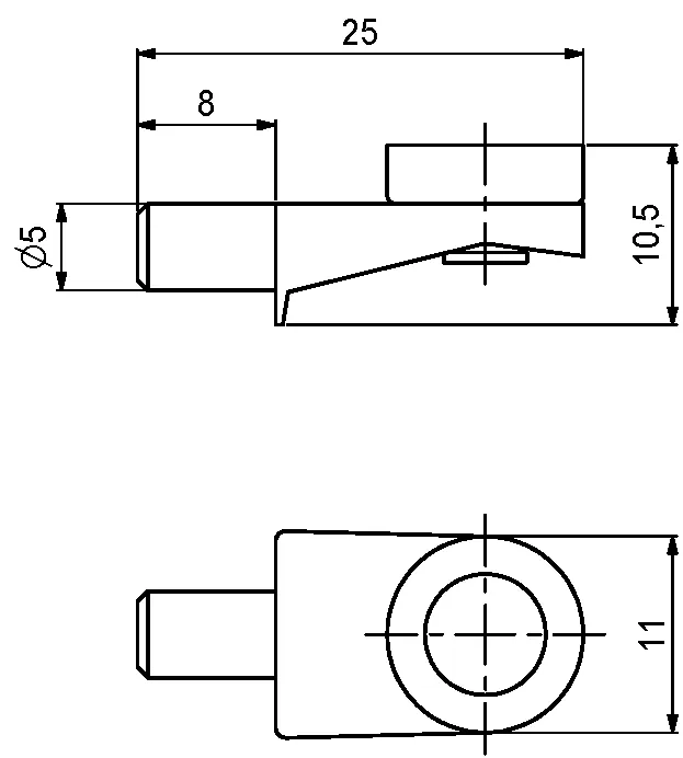 Hyllebærer Stål Nikkel 4stk