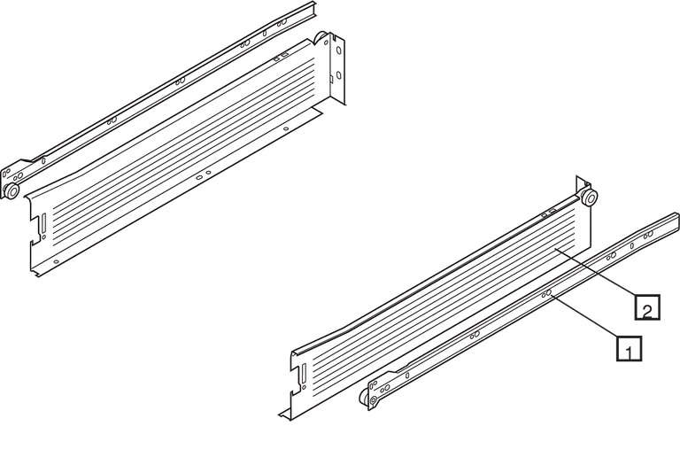 Metabox Blum Høyde M 86mm Hvit