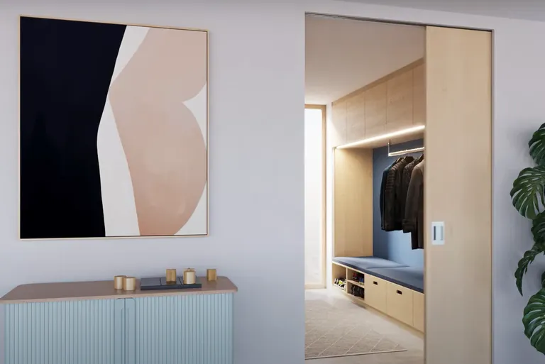 Skyvedørssystem Hawa Eku Porta 100 Hmt Pocket Push-To-Open 2,5m 