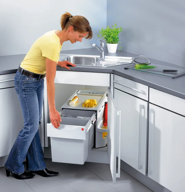 Avfallssorterer Hailo Rondo For Hjørneskap Ø700mm