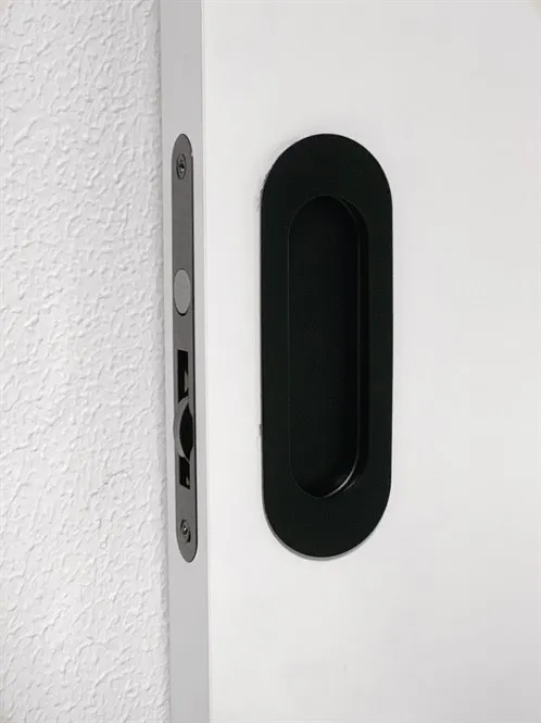 Skyvdørsskål Oval Matt Sort