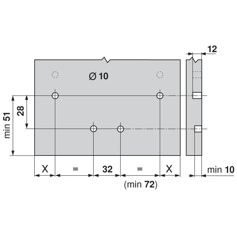 Frontstabilisator Blum til Tandembox/Legrabox