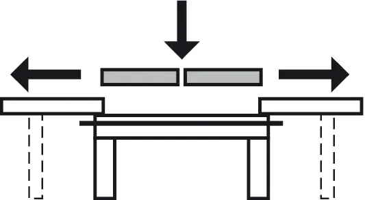 Kulelagerskinne Borduttrek 850mm Ileggsåpning 1050mm