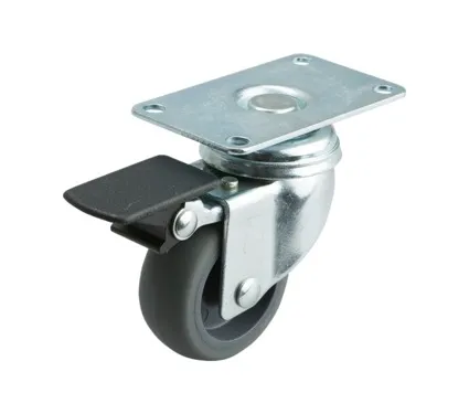 Møbelhjul Ø50mm M/Brems 40 kg