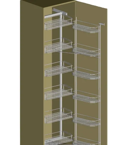 Høyskapsuttrekk Kesseböhmer Tandem Hvit/Krom