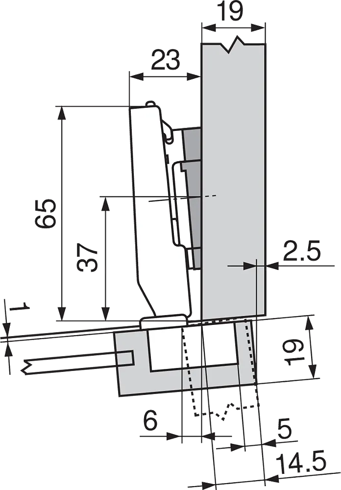 Hengsel Blum 94° Mini Ø26mm K9,5
