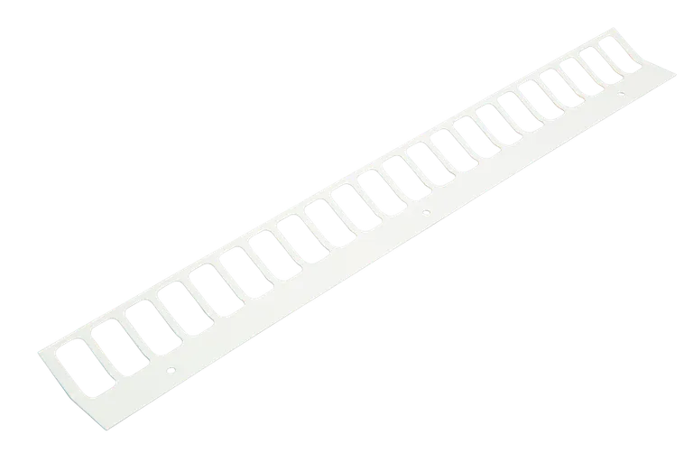 Lufterist 560x68x1mm 30° Oppkant Stål Hvit