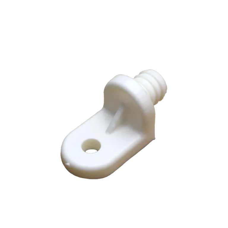 Vinkel 15x21mm Dübel 8,2mm 1 Hull Hvit