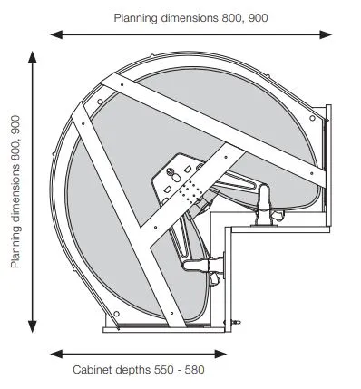 Hjørnekarusell Aabling Ninka Mondo M/Hyller Hvit/Sølv