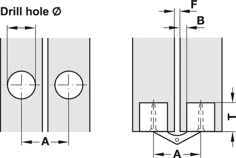 Lamellhengsel Zysa Ø12mm For 17-22mm Dør Messing