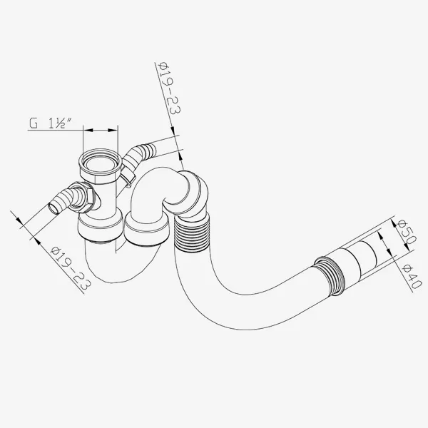 Vannlås M/Hurtig Kobling Flex Slange