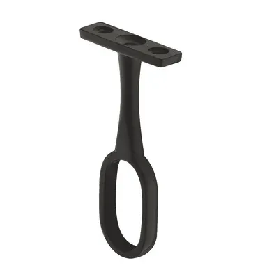 Midtholder Oval Til Garderoberør 30x15mm Sort