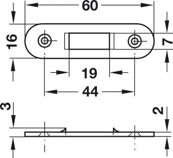 Sluttstykke For Sjalusidørlås 