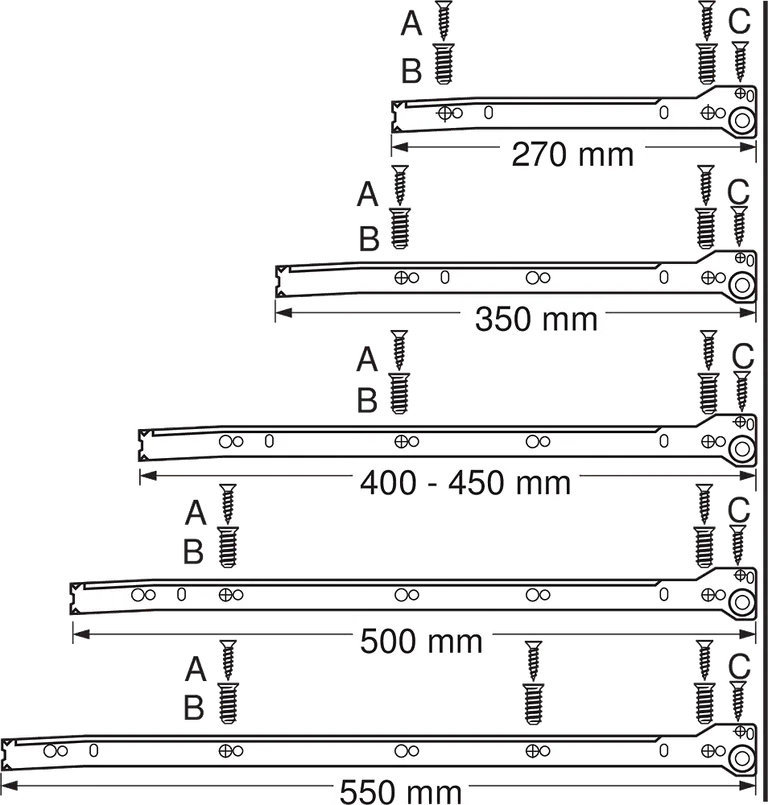 Metabox Blum Høyde H 150mm Hvit