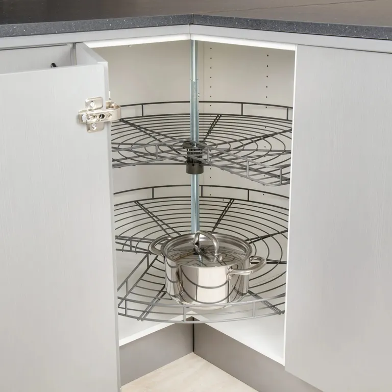 Hjørnekarusell Pelly 3/4-Sett Topp- & Bunnmontert Stolpe Singel Antrasitt