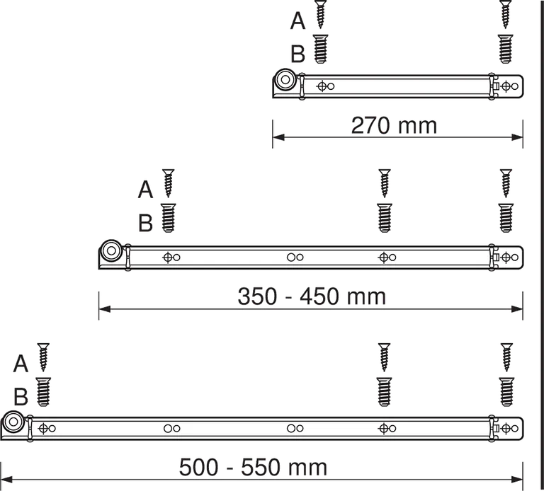 Metabox Blum Høyde N 54mm Hvit 