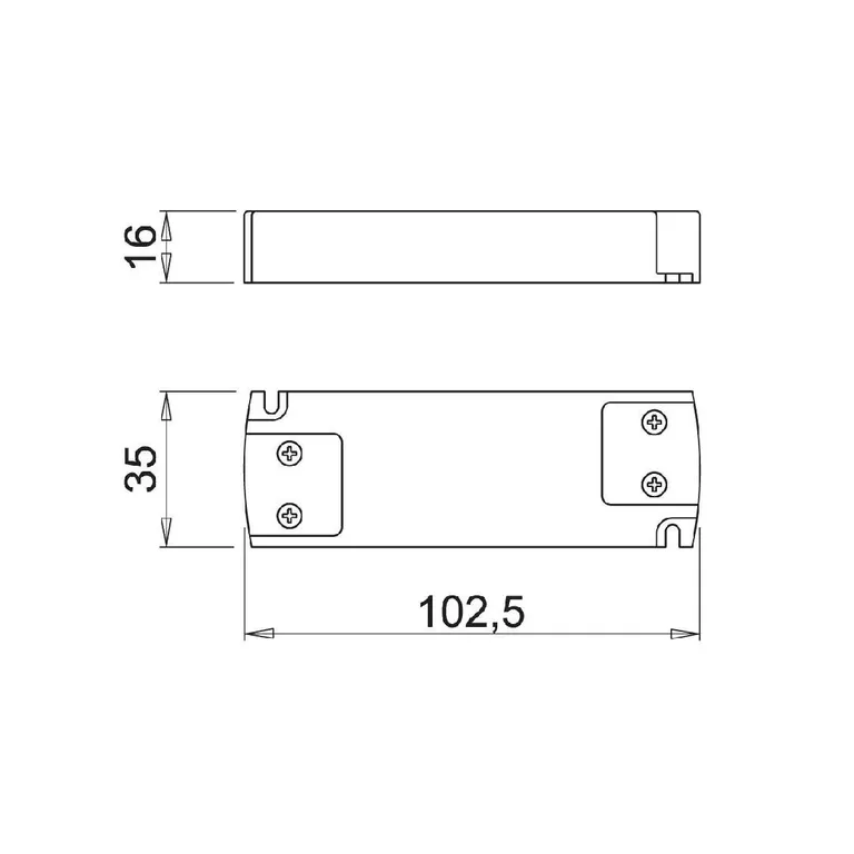 Trafo Led 24V 1-15W 1,5m Kabel 6 Utganger