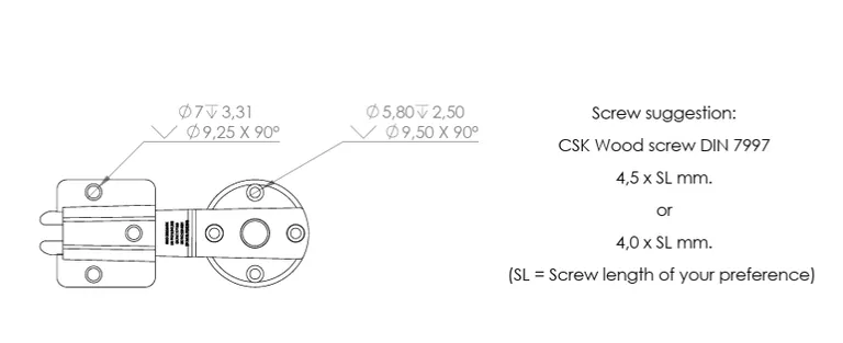 Koblingsbeslag For Bordplate