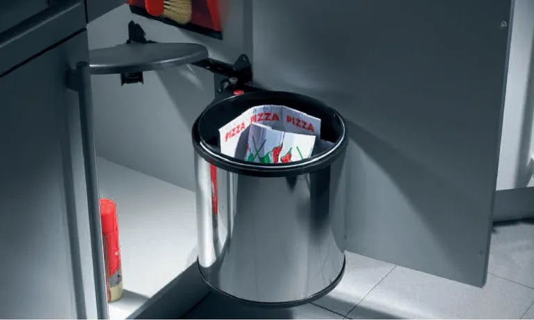 Søppelbøtte Hailo Mono 12L Rustfritt Stål Blank/Sort