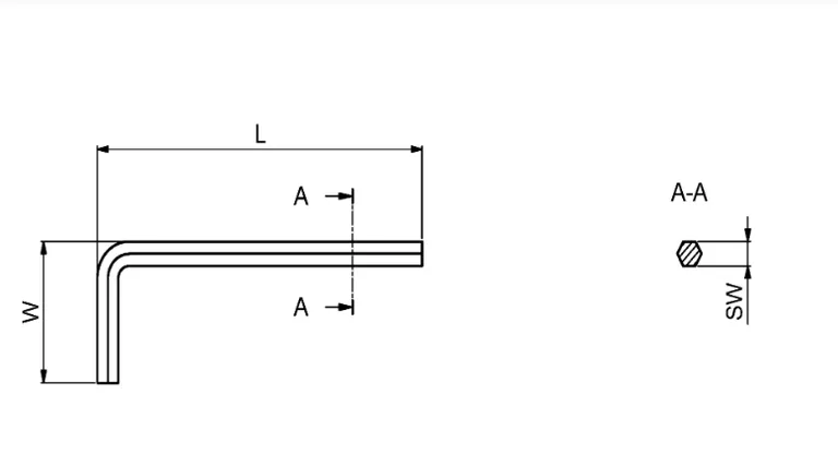 Sekskantnøkkel 62x23mm SW4 