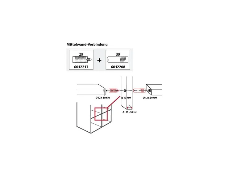 Senterpanelbøssing Lamello Invis MX Opp Til 30mm