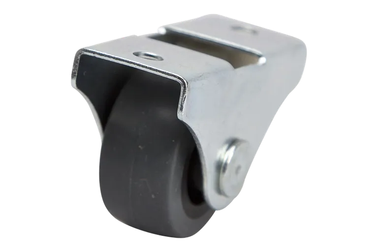 Møbelhjul Mini Ø25mm M/Plate & Gummibelagt