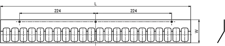 Lufterist 560x68x1mm 30° Oppkant Stål Hvit