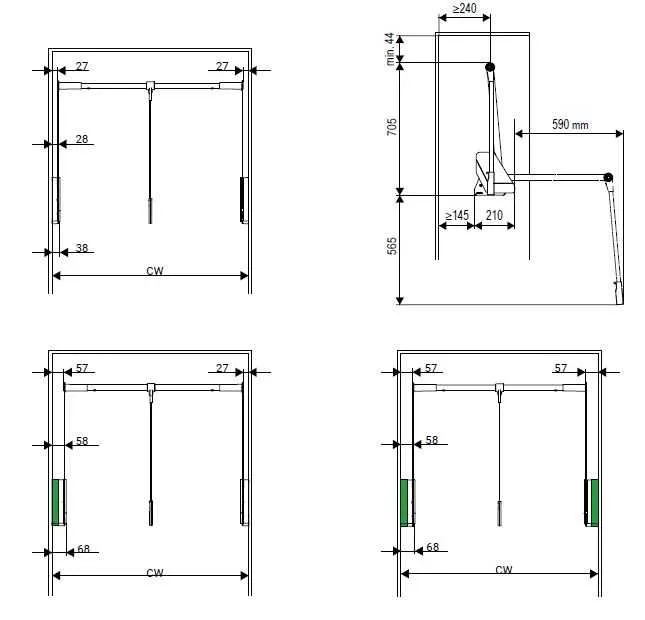 Garderobelift Kesseböhmer Conero  15kg  Svart