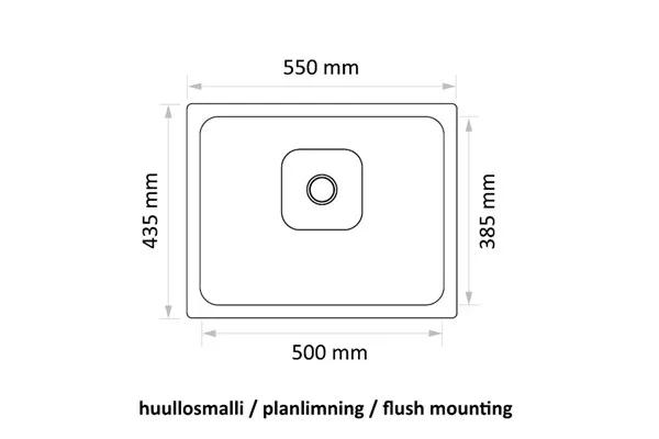 Kjøkkenvask Stala Combo 1 Kum Underlimt Sort Kompositt