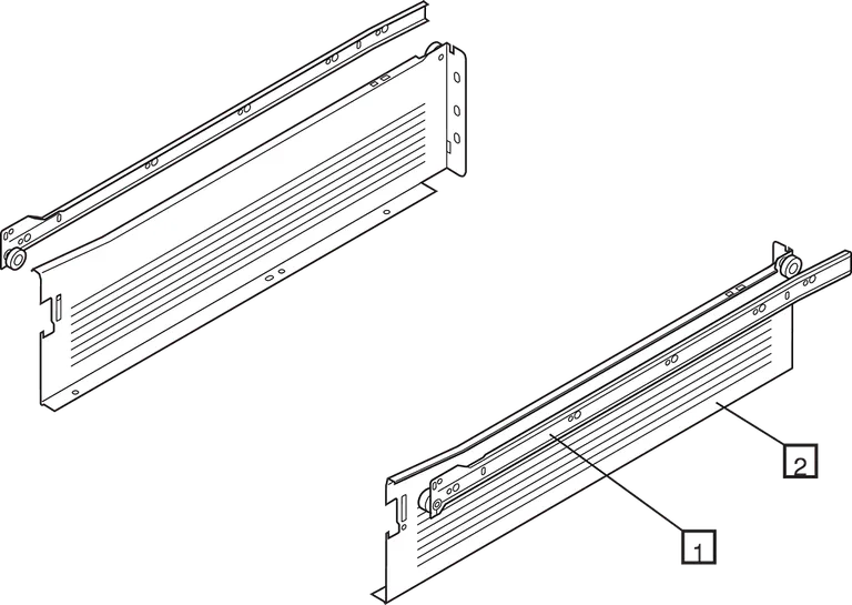 Metabox Blum Høyde K 118mm Hvit