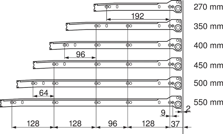 Metabox Blum Høyde K 118mm Hvit
