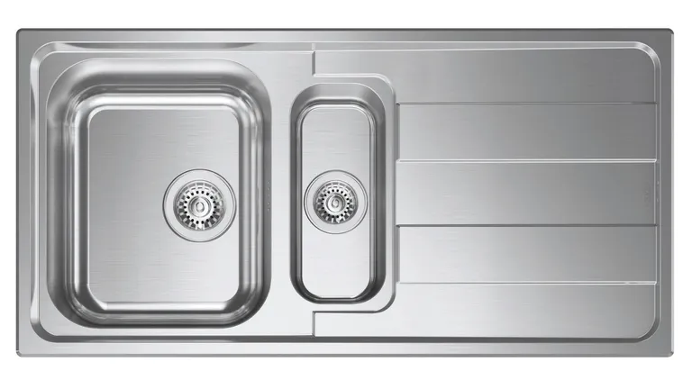 Kjøkkenvask Levante 1,5 Kum M/Rille Stål 