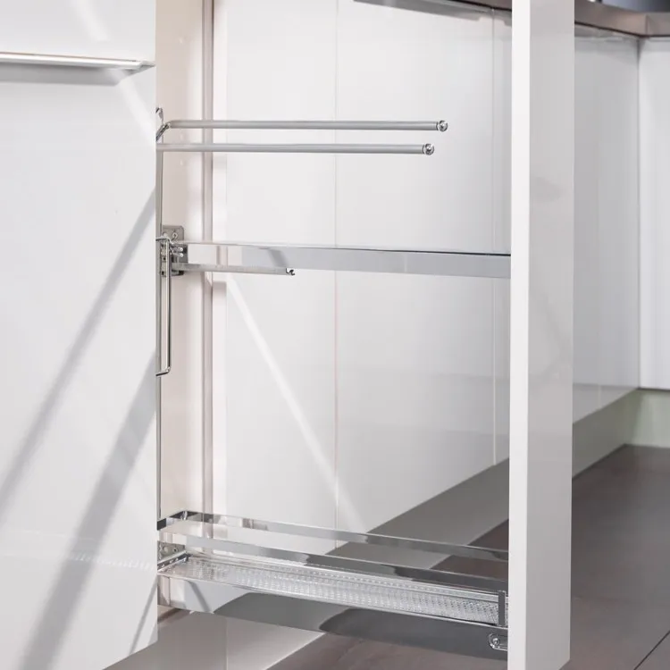 Uttrekk Kesseböhmer 150mm M/Hylle + Håndkleholder Krom