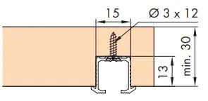 Skinne Eku Clipo 16  Innfresning 1-Spor 3,5m