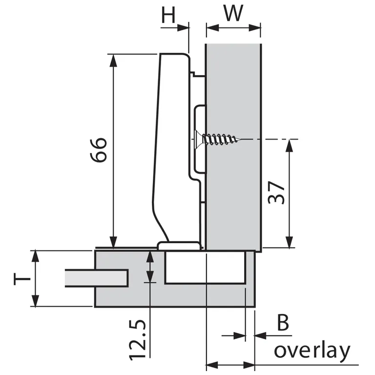 Hengsel Blum 94° Mini Ø26mm K0
