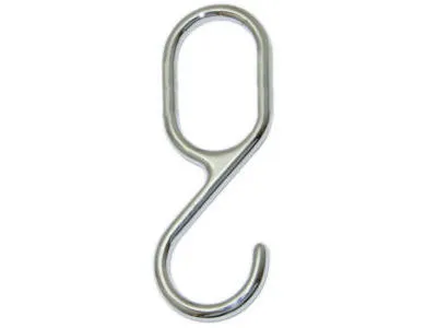 S-Krok For Garderoberør 30x15mm Oval Krom